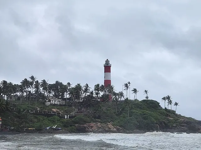 Lighthouse above Kovalam Beach near Thiruvananthapuram, Kerala